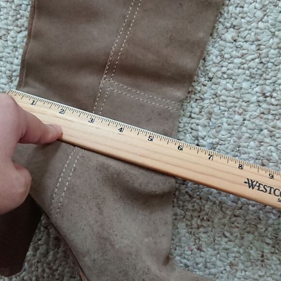 Jil Sander light brown Suede Knee high boots size 36.5 - Picture 6 of 11